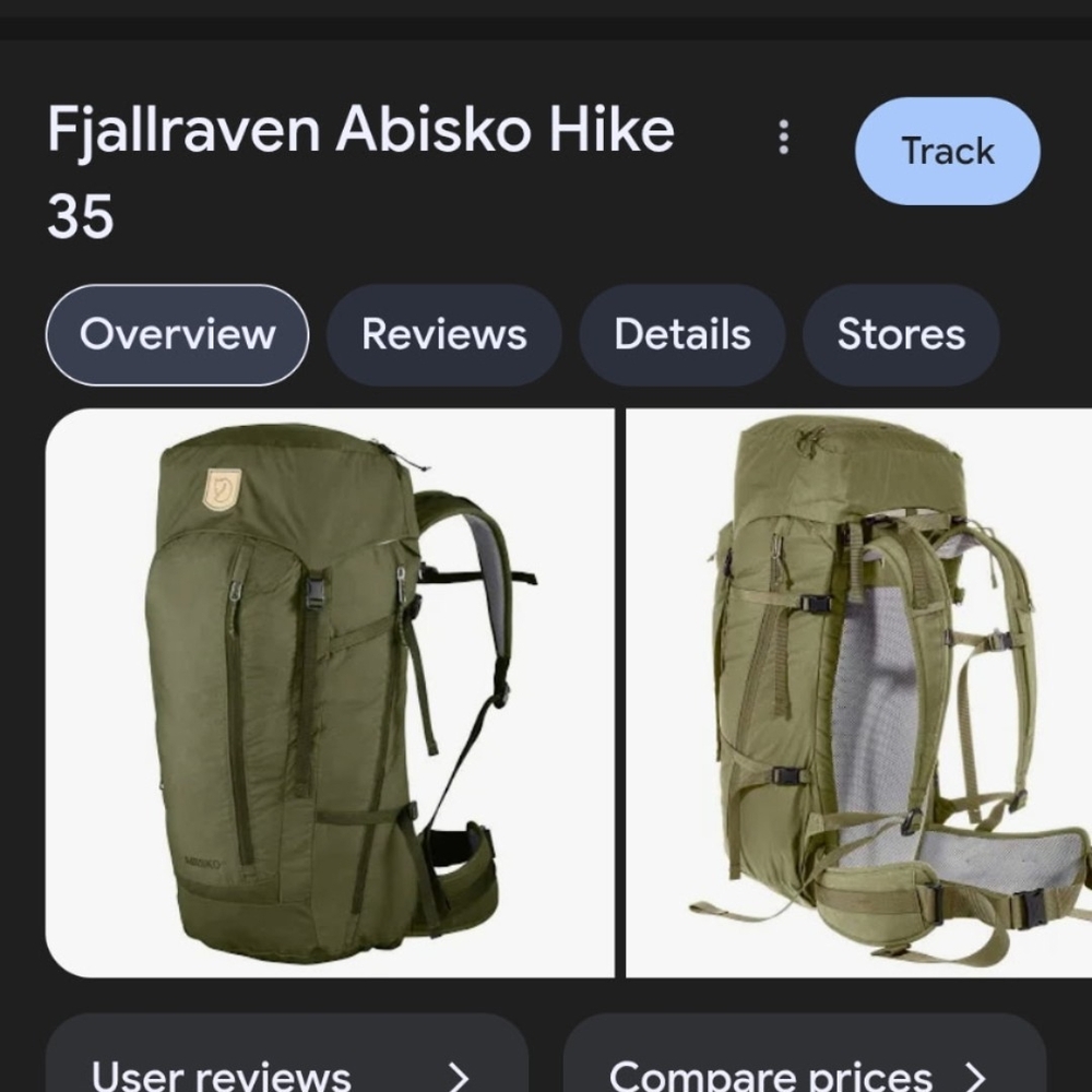 NWT Fjallraven Abisko Hike 35 Backpack - Olive